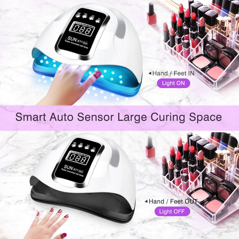 280w UV Lamp For Resin With 4Timer Newest Sun X11 Nail Lamp Dryer Smart Sensor Gel Lamps Upgraded Professional Nail Tools