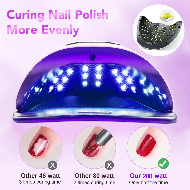 280w UV Lamp For Resin With 4Timer Newest Sun X11 Nail Lamp Dryer Smart Sensor Gel Lamps Upgraded Professional Nail Tools