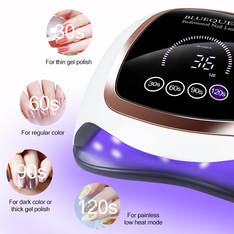 42LEDs Nail Drying Lamp For Manicure 168W Professional Led UV Drying Lamp With Auto Sensor Smart Nail Salon Equipment Tools