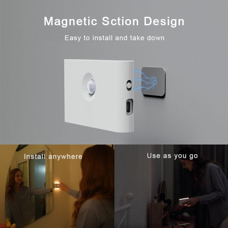 Rechargeable Wireless Magnetic Motion Sensor LED Lamp